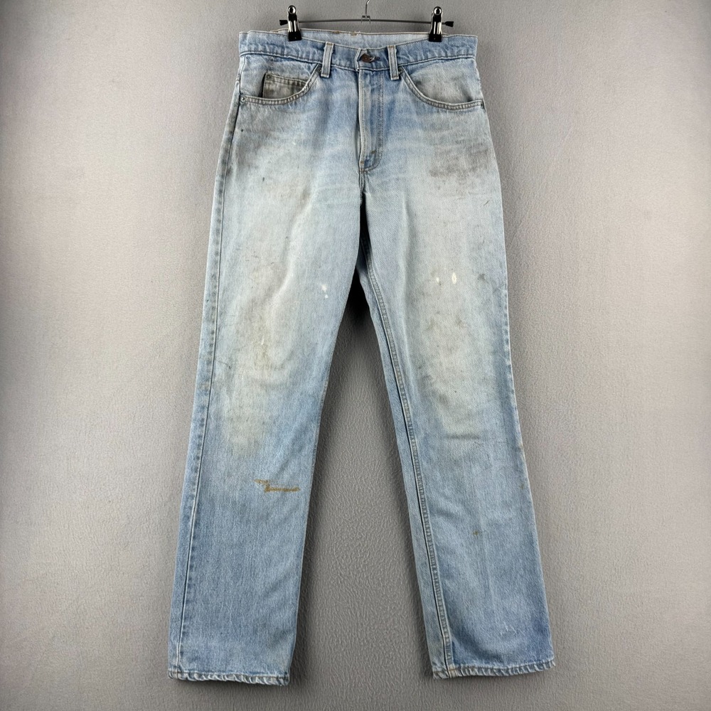 Vintage Levis Jeans Mens Fits 31x31 80s 509‎ Straight Leg Orange Tab Made in USA